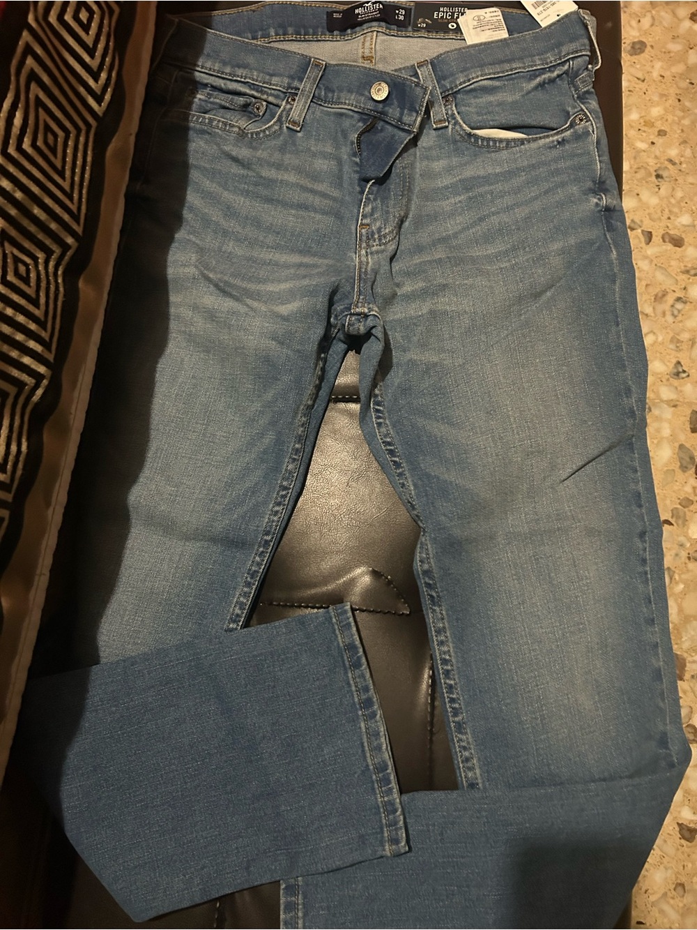 Hollister Men’s Light Blue Slim Straight Jeans